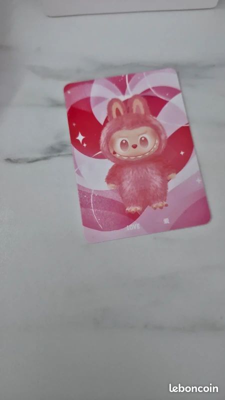 Labubu big into energy authentique Pop Mart peluche porte-clés rouge Love the monsters neuf (image 11)