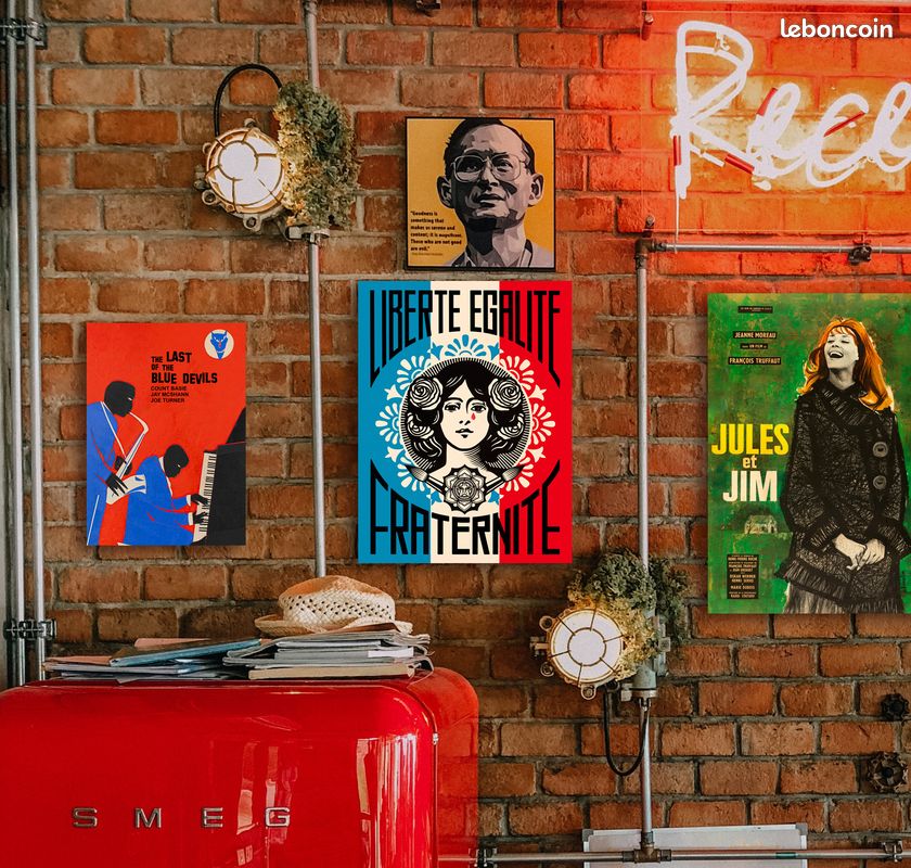 Poster Sur Toile Shepard Fairey – Freedom Equality Fraternity 50x75 Cm, Sans Cadre – Art Urbain Puissant Pour Salon