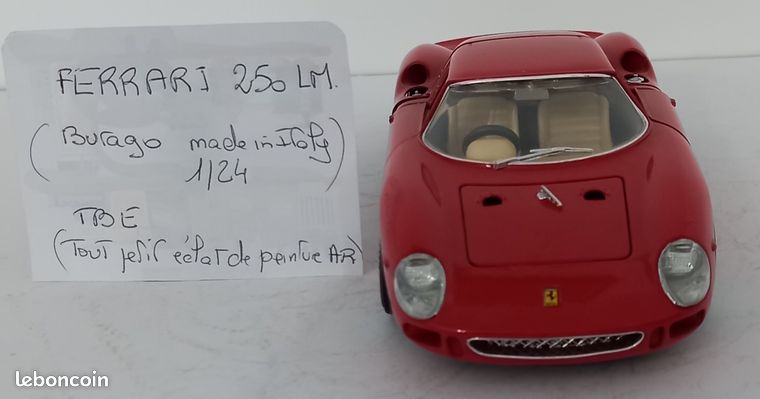 SOLIDO FERRARI 250 GTO 1963 Rouge 1:43 Métal Voiture Miniature Made In