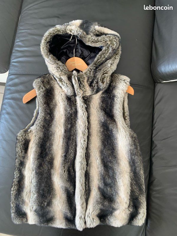 Veste sans manches Gilet fourrure de lapin marque Oakwood