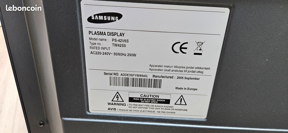 Télé Samsung 106 cm (image 2)