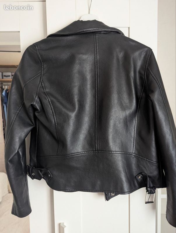 Veste En Simili Cuir Pimkie Pour Femme - Noire, Taille L, état Très Bon (occasion)