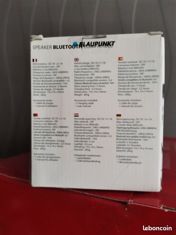Enceinte Bluetooth Blaupunkt – Neuve sans étiquette (image 2)