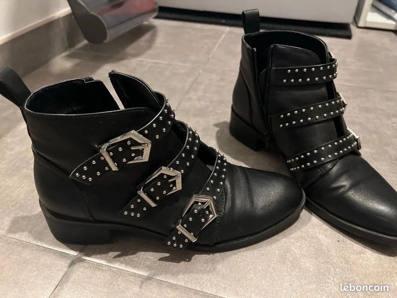 Bottines noires femme (image 3)