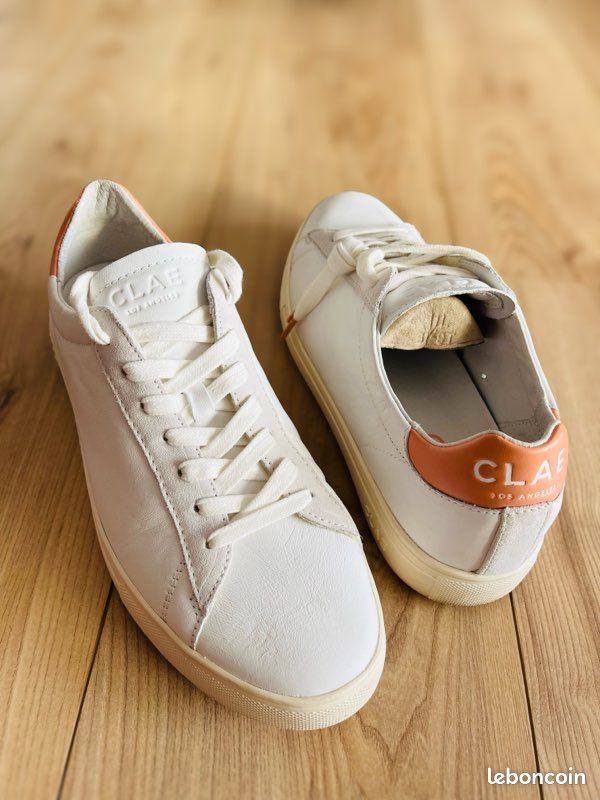 CLAE Los Angeles Baskets sneakers en Cuir 43 Blanc