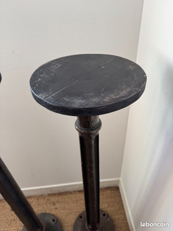 Paire de colonnes anciennes en fonte -Sellettes en fonte 120cm (image 5)