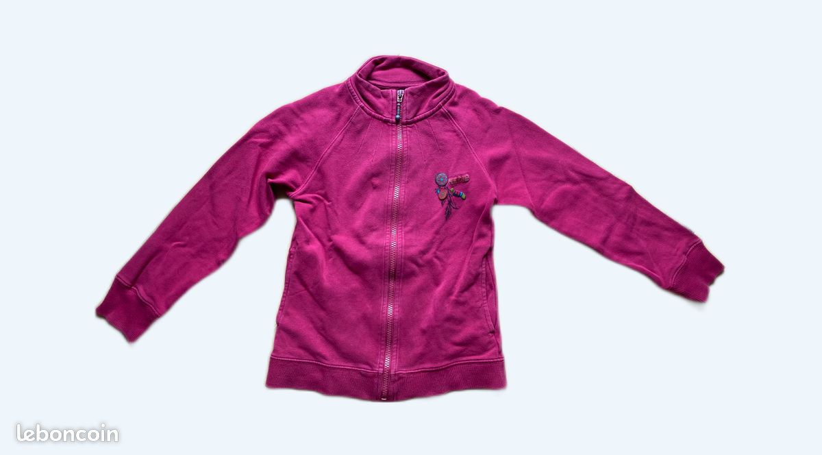 Gilet rose foncé – fille 8 ans (image 1)