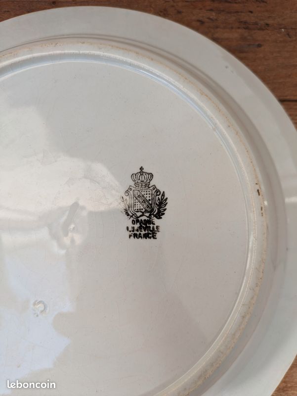 Ancienne assiette creuse Opaque Lunéville France (image 8)
