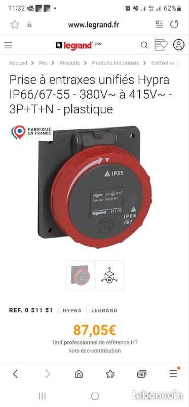 Le grand 511 51 prise a entraxes (image 1)