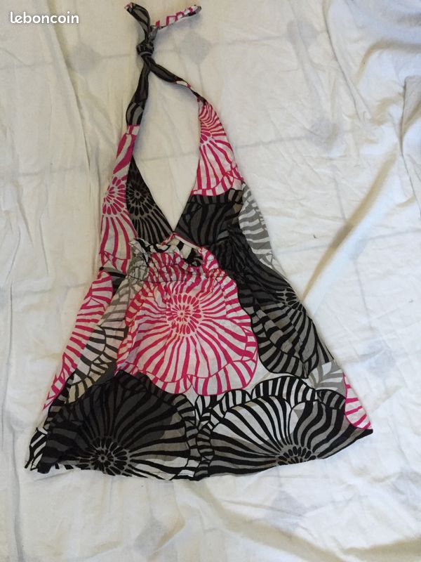 Tunique dos nu rose noir gris blanc ripcurl 36 (image 2)