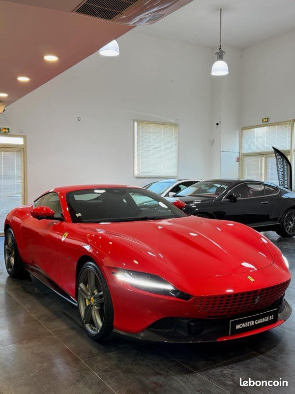 Ferrari roma 3,9 v8 bi-turbo 620 dct - rosso scuderia - origine 🇫🇷 - pack carbone complet - display - volant led carone - service inclus 2028 (image 1)