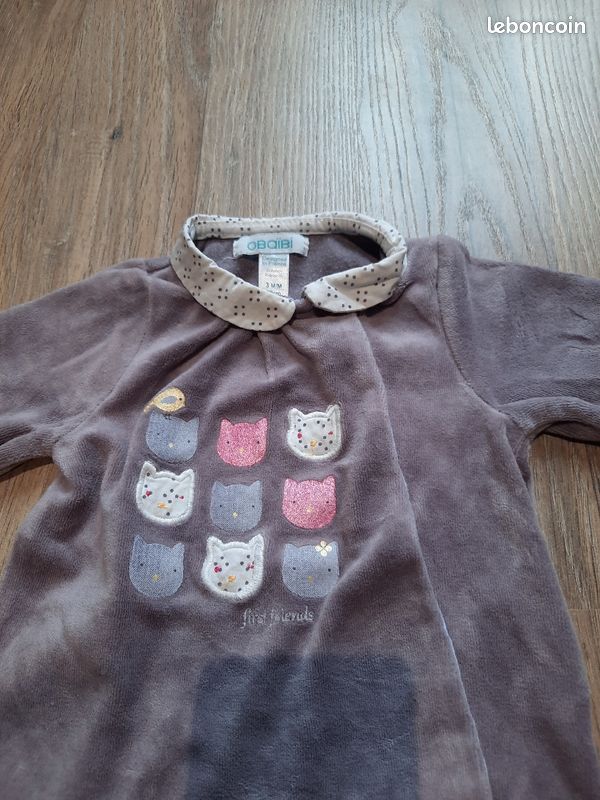 Pyjama Okaibi fille 3 mois (image 2)