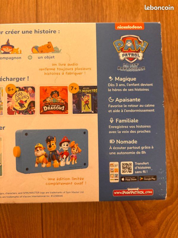 Lunii – Ma Fabrique à Histoires édition Limitée Pat' Patrouille – Conteuse Interactive Dès 3 Ans, 6 Histoires Paw Patrol + 24 Histoires Incluses – Wi-Fi, Batterie 8h