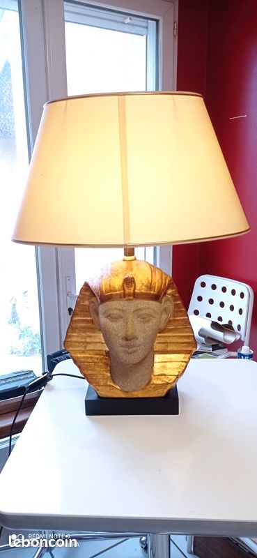 Grande lampe pharaon , ( 70 cm avec l'abat jour ) (image 10)