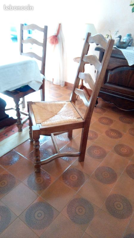 Lot de 6 chaises en paille (image 2)
