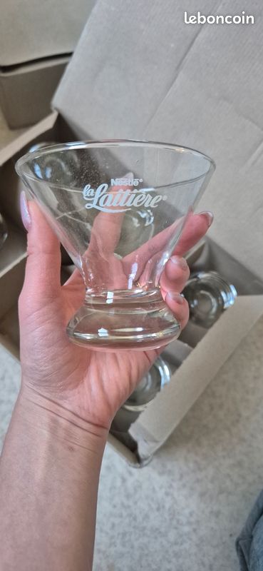 Lot de 6 coupes en verre La Laitière – Nestlé (image 1)