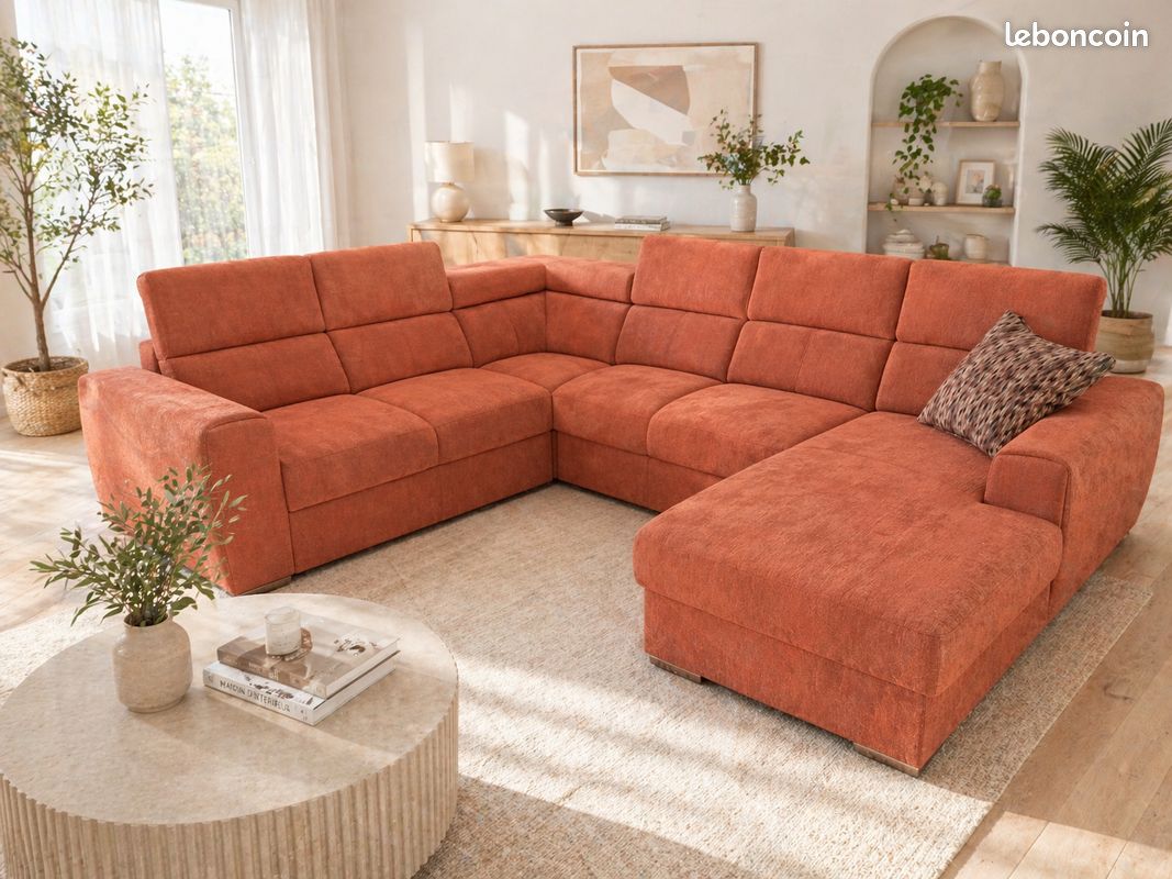 Canapé Caissargues Angle 🛋️Convertible • Confort • Anti taches - MONTPELLIER (image 2)