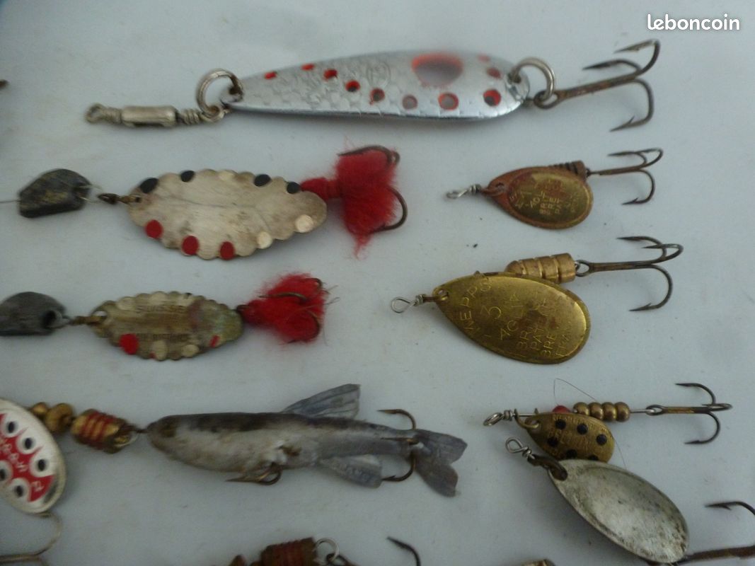 W.P.E Lot d'appâts en métal pour la pêche à la cuillère, set de leurres pour attraper des