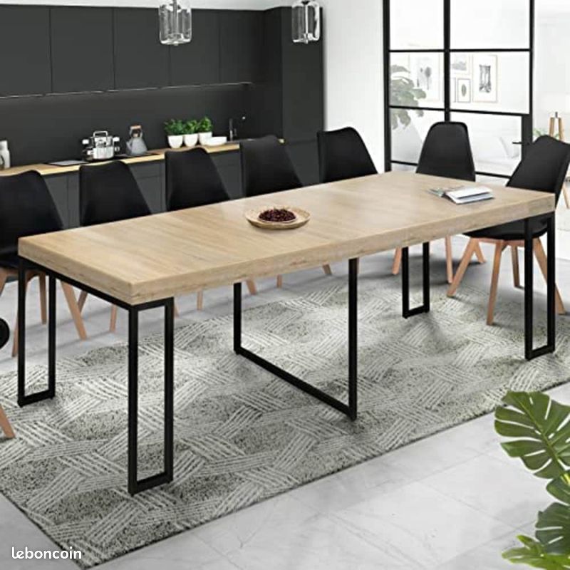Table Extensible Console 2 en 1 - Table Rangement - Table à Manger - 4-14 Personnes - Design Polyvalent - Séjour Cuisine (image 3)