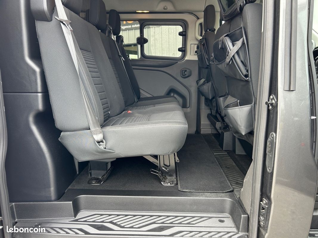 FORD TRANSIT CUSTOM CABINE APPROFONDIE 170CV BVA LIMITED 6 PLACES - CAMÉRA + ATTELAGE -PAS DE TVa (image 13)