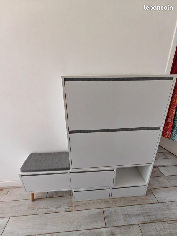 Meuble a chaussures avec banc (image 3)
