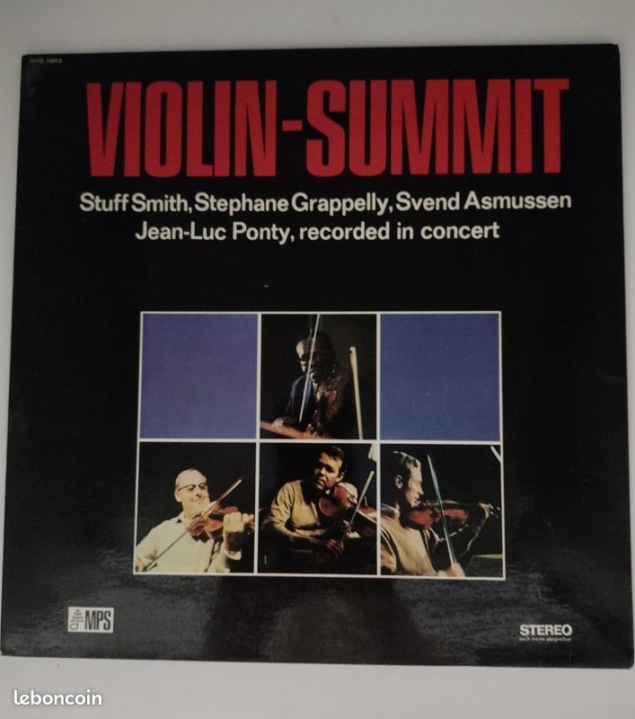 Disque 33T Violin Summit Smith /Grapelly/Asmussen/Ponty En Concert (image 1)