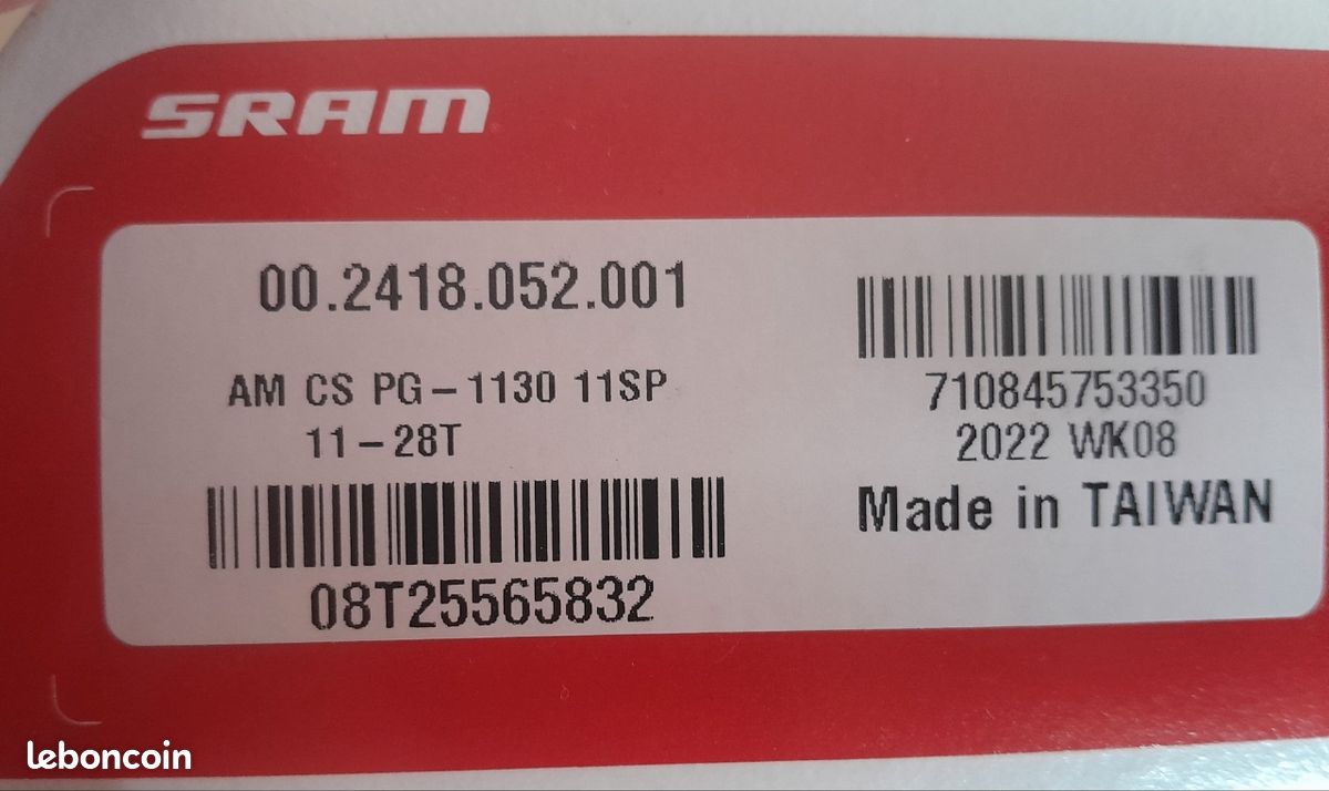 Cassette 11 vitesses Sram Rival 22 PG-1130 (11-26) - Pièce vélo