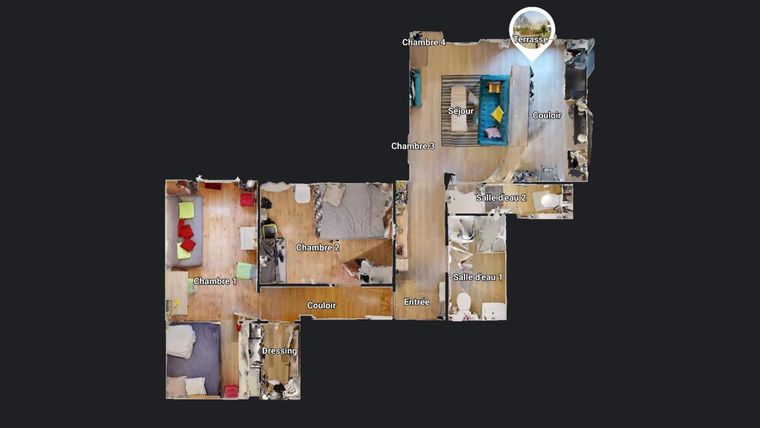 Appartement a louer cergy - 5 pièce(s) - 87 m2 - Surfyn