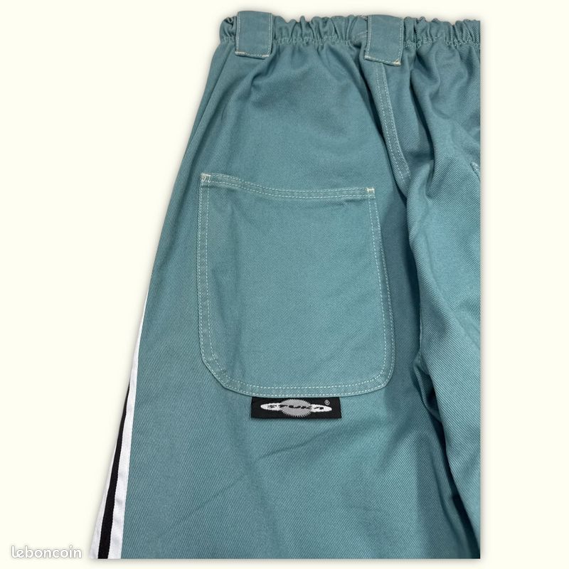 Pants Homme Stüssy L31 Bleu canard/Blanc Coton Très bon état Baggy Normal Uni (image 4)