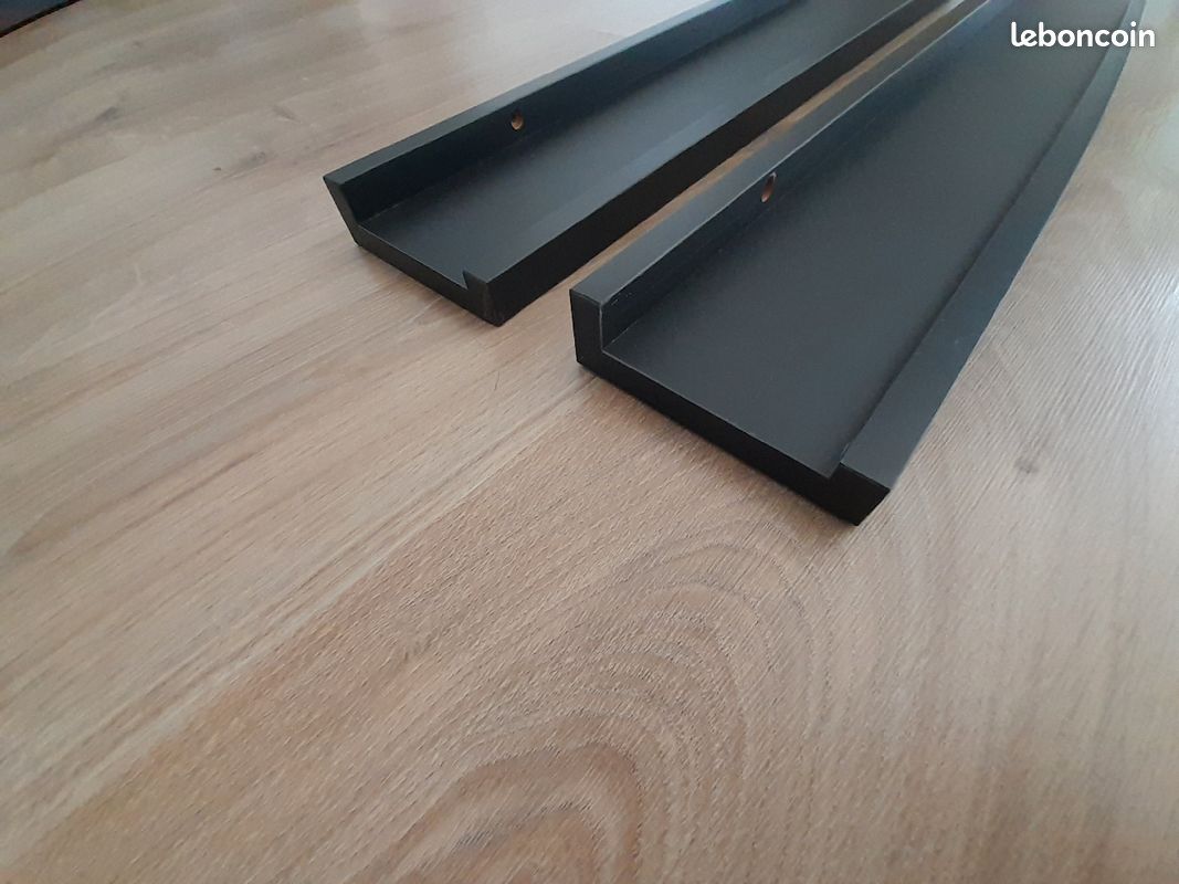 Lot de 2 étagères noires (image 2)