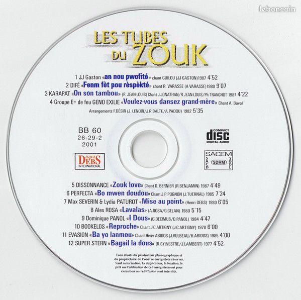 Les Tubes du zoUk . Volume 1 .CD (image 4)