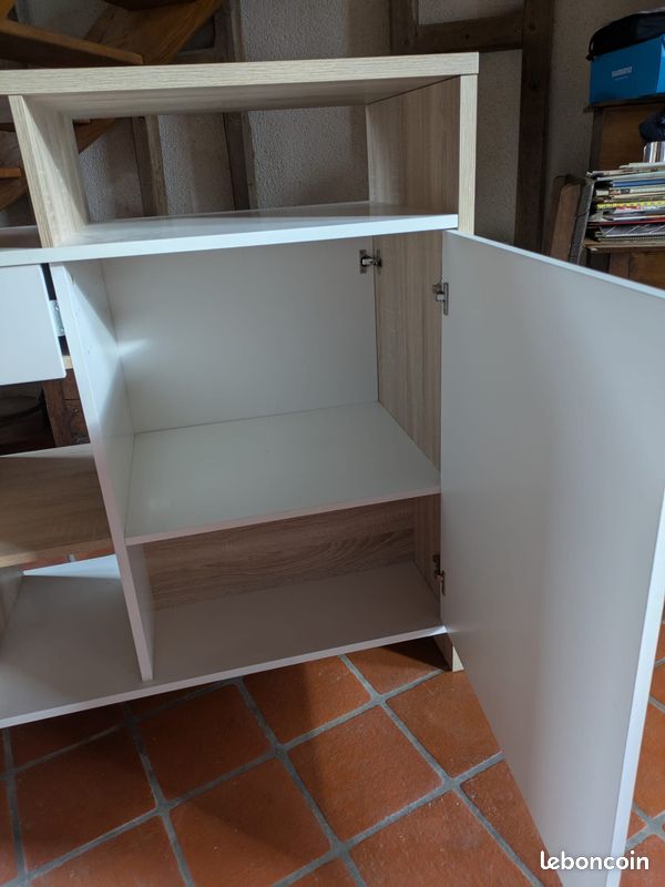 Bar Alinéa bois clair / blanc laqué (image 3)