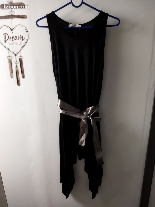 Robe ample loose noire avec ceinture S 36 M 38 Vêtements