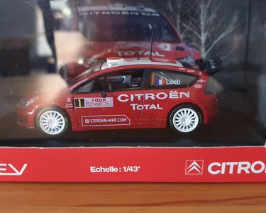 Voiture Miniature Citroën C4 WRC Loeb Monte-Carlo 2008 - 1/43 Norev - Neuf