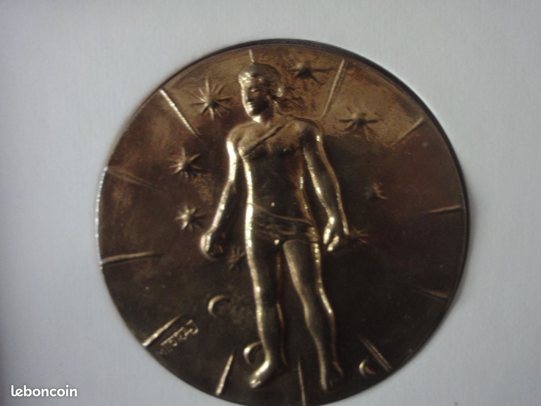 MÉDAILLE OU PRESSE papier Citroën 2cv en bronze ? 40 ème anniversaire