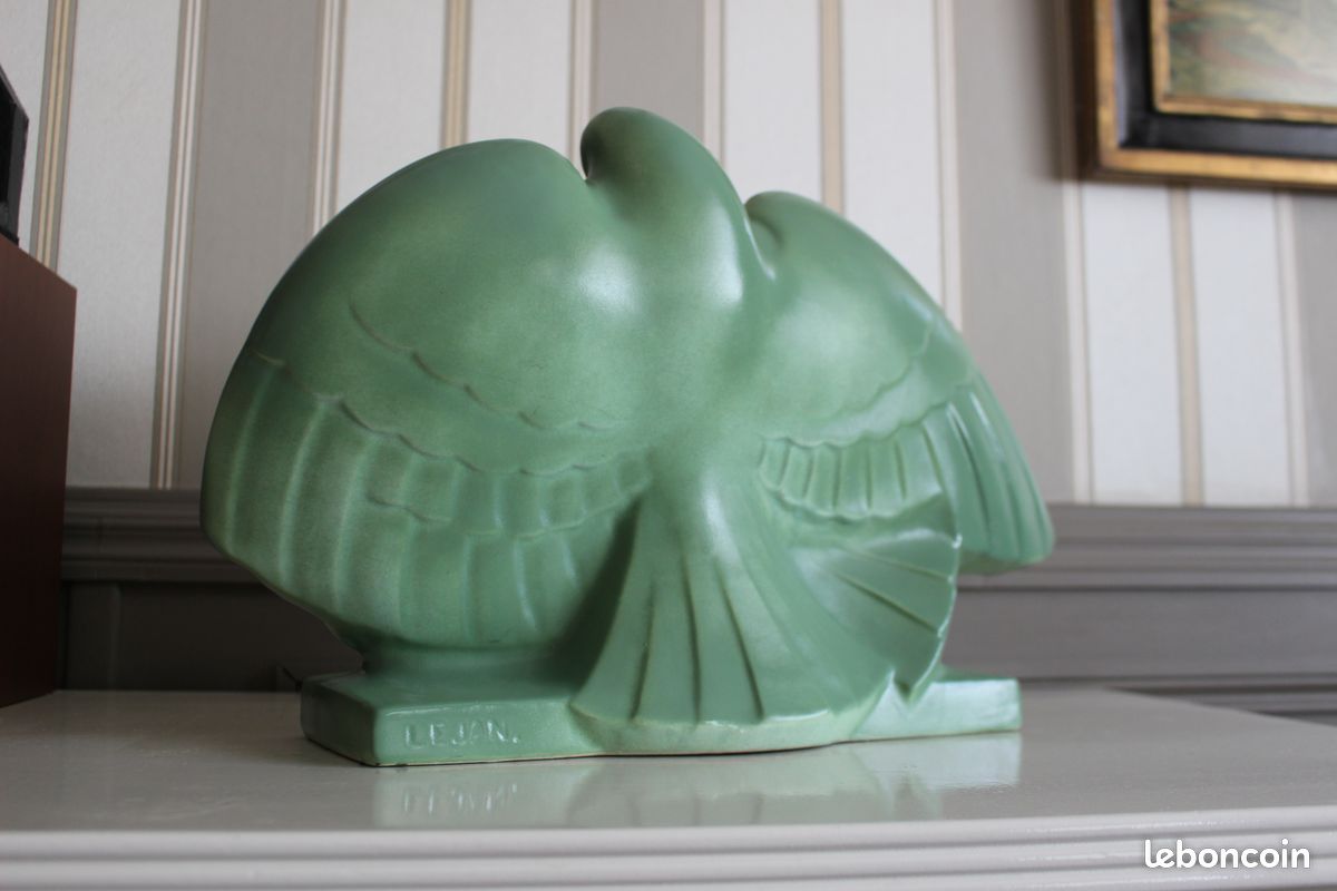 Lejan - Pigeons céramique -art déco 1930 (image 14)