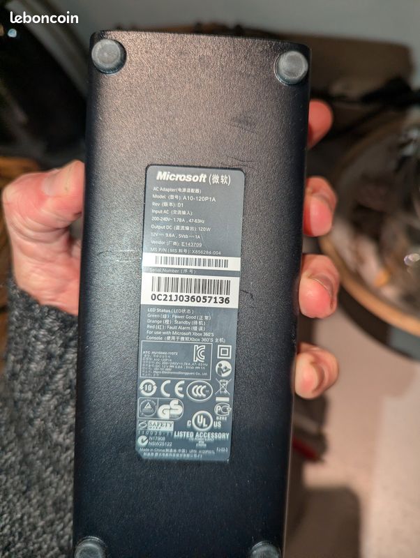 Chargeur adaptateur alimentation secteur pour console Xbox 360 Slim - Jeux vidéo
