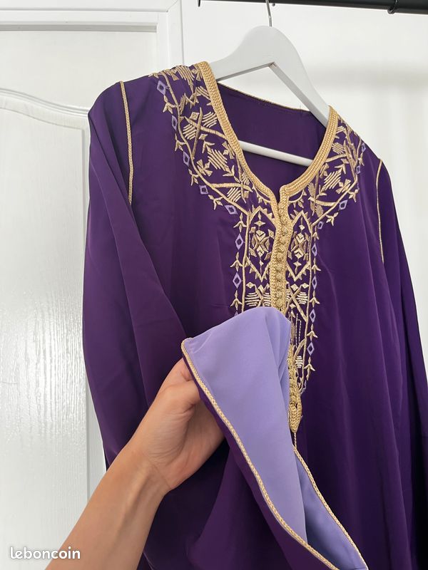 Abaya / caftan violet et lila (image 6)