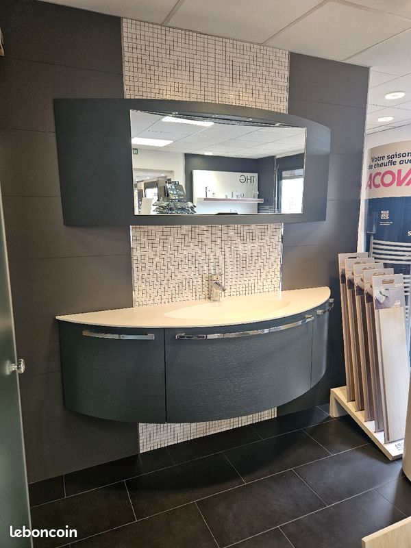 Ensemble meuble + plan vasque + armoire de toilette (image 2)