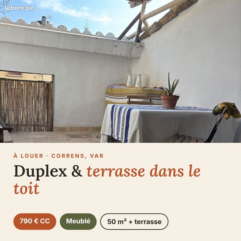 Appartement 2 pièces 50 m² · à Correns · 50 m² · 790 €/mois