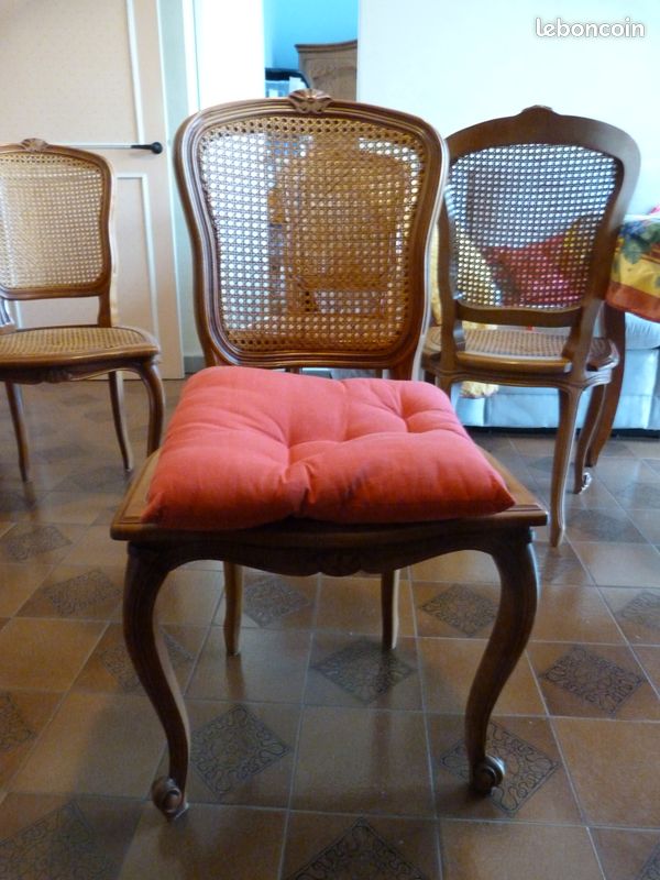 4 Chaises Cannées Merisier (image 3)
