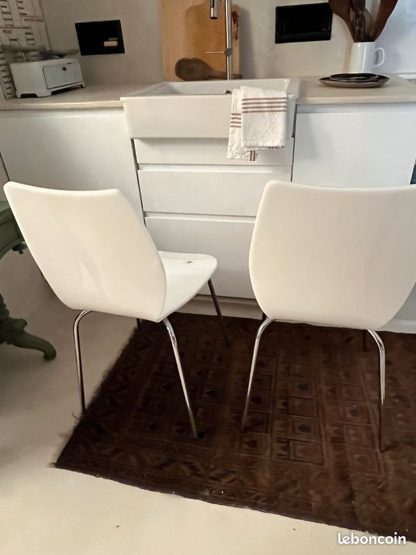 Lot de 2 chaises Plexi et inox (image 4)