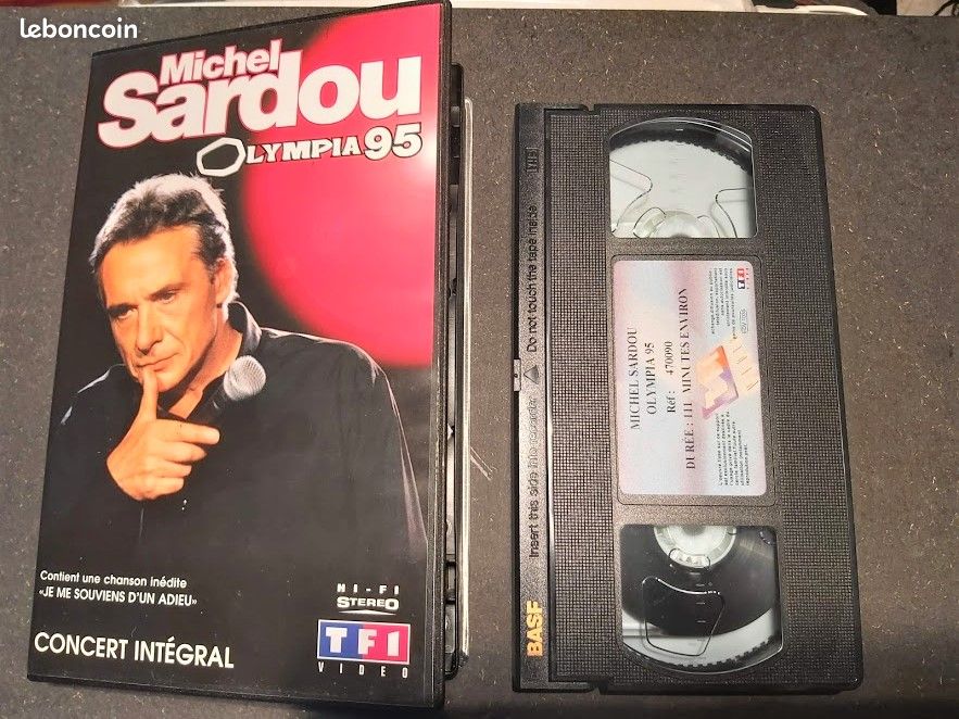 Michel SARDOU 2 Cassettes VHS originales : Olympia 95 et Bercy 98 (image 4)