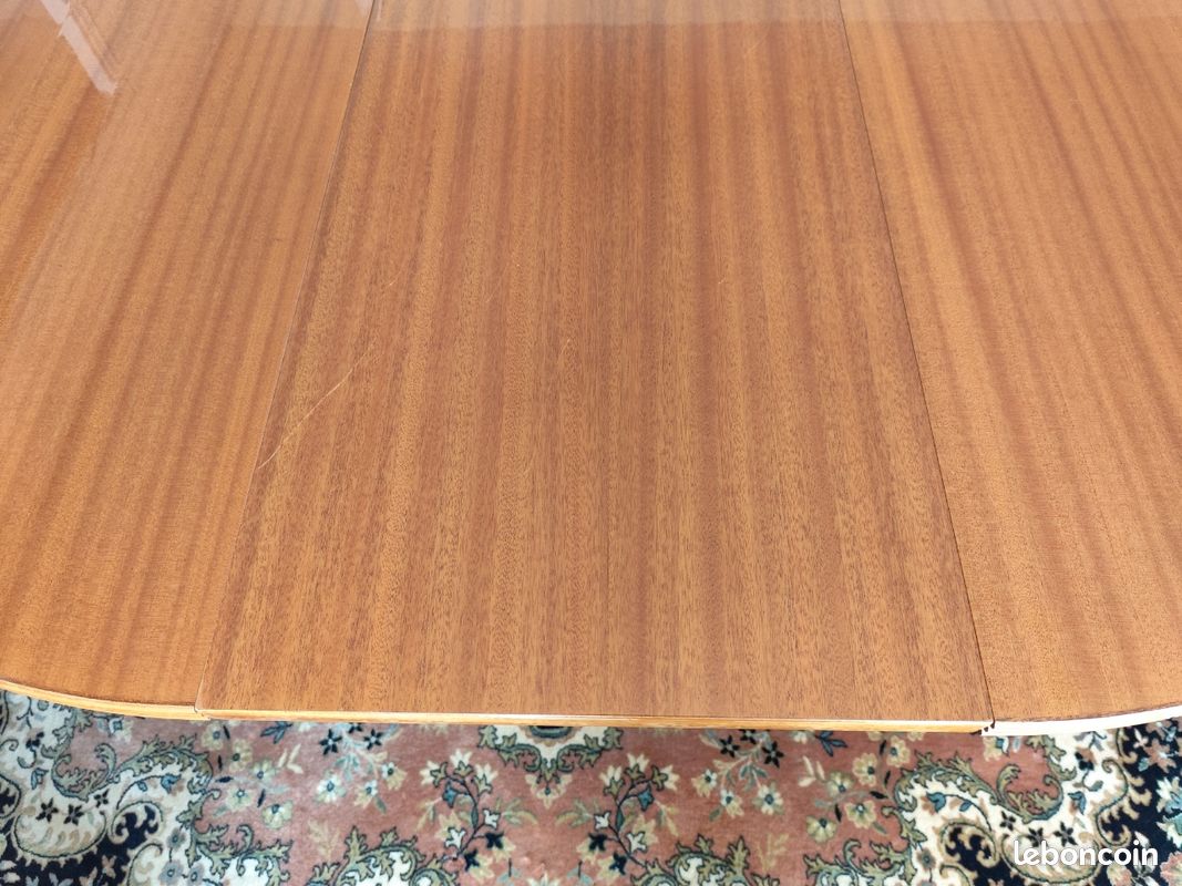 Table ronde 110 cm avec rallonge vintage (image 3)