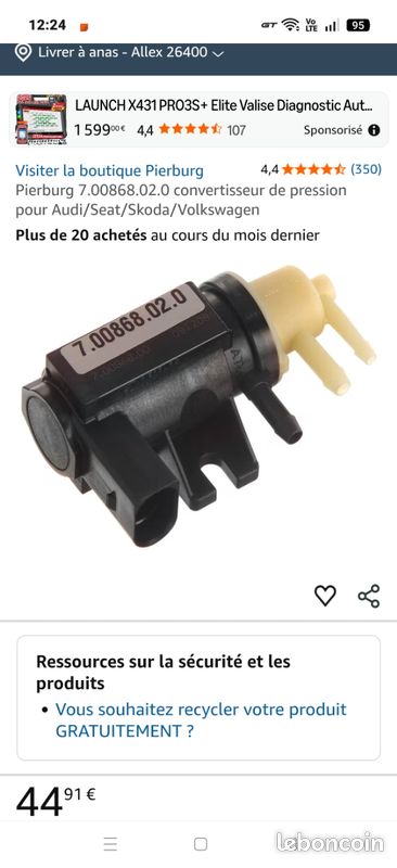 Capteur pression turbo (image 2)