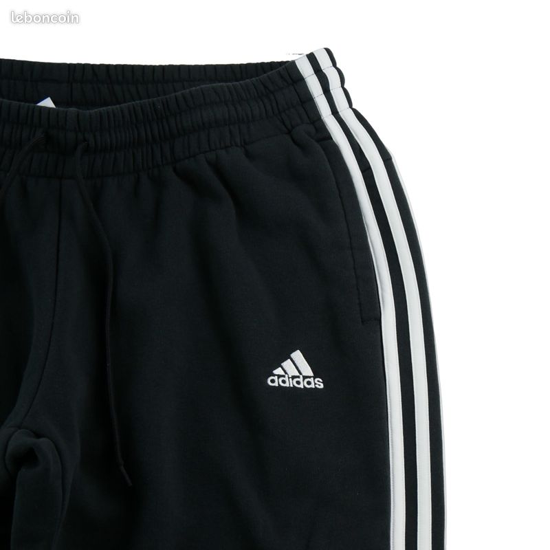 Adidas Jogging Essentials 3-Stripes Fleece Pants Femme Taille XL Noir #QWE7055 (image 3)