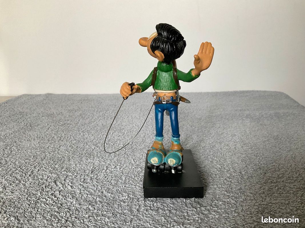 Figurine Gaston Lagaffe En Résine (Plastoy Atlas) Avec Patins à Piles - Occasion