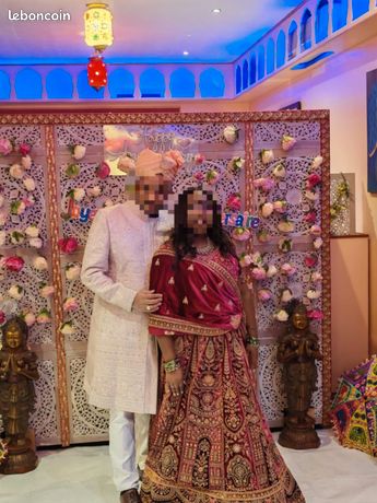 Robe Indienne Salwaar Suit Portée Une Fois - Or, Style Traditionnel, Occasion Très Bon état