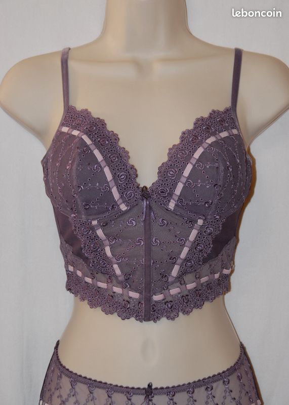 Soutien-gorge Balconnet 85C - Rose Et Parme - Neuf Avec étiquettes - Sans Marque Générique