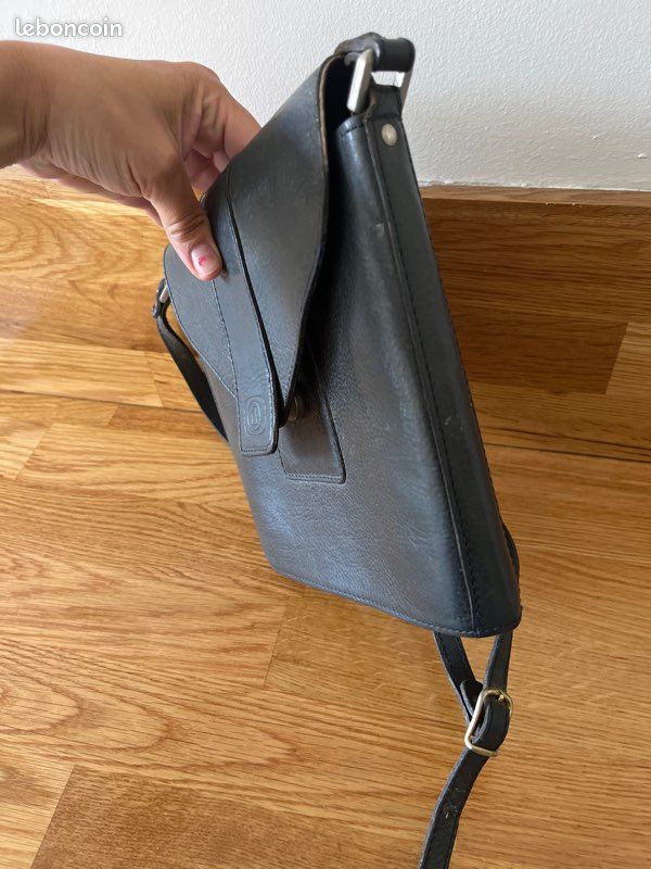 Sac à main cuir Lorenzo vintage qualité luxe - tbe (image 3)